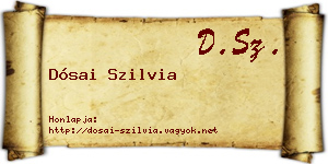 Dósai Szilvia névjegykártya