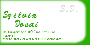 szilvia dosai business card